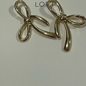 LOFT Gold Ribbon Earrings